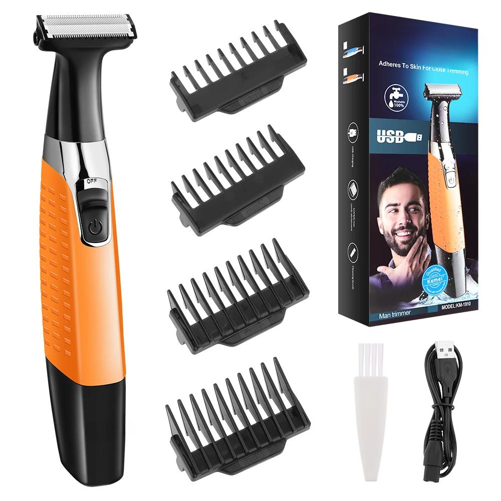 Waterproof Electric Shaver Eyebrow Trimmer USB Rechargeable Razor Men's Beard Trimmer Shaving Machine for Men