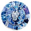 10/30/50pcs Vintage Low Pixel Blue Art Stickers INS Style Graffiti Decal DIY Luggage Scrapbook Journal Aesthetic Cartoon Sticker
