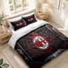 Set Biancheria da Letto 1 Copripiumino 2 Federe Stampa AC Milan Decorazione Camera da Letto Casa