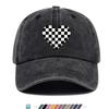 Pc Heart Black And White Checkered Print Baseball Cap Trucker Hat Comfortable And Breathable Fashionable And Aesthetic Cart