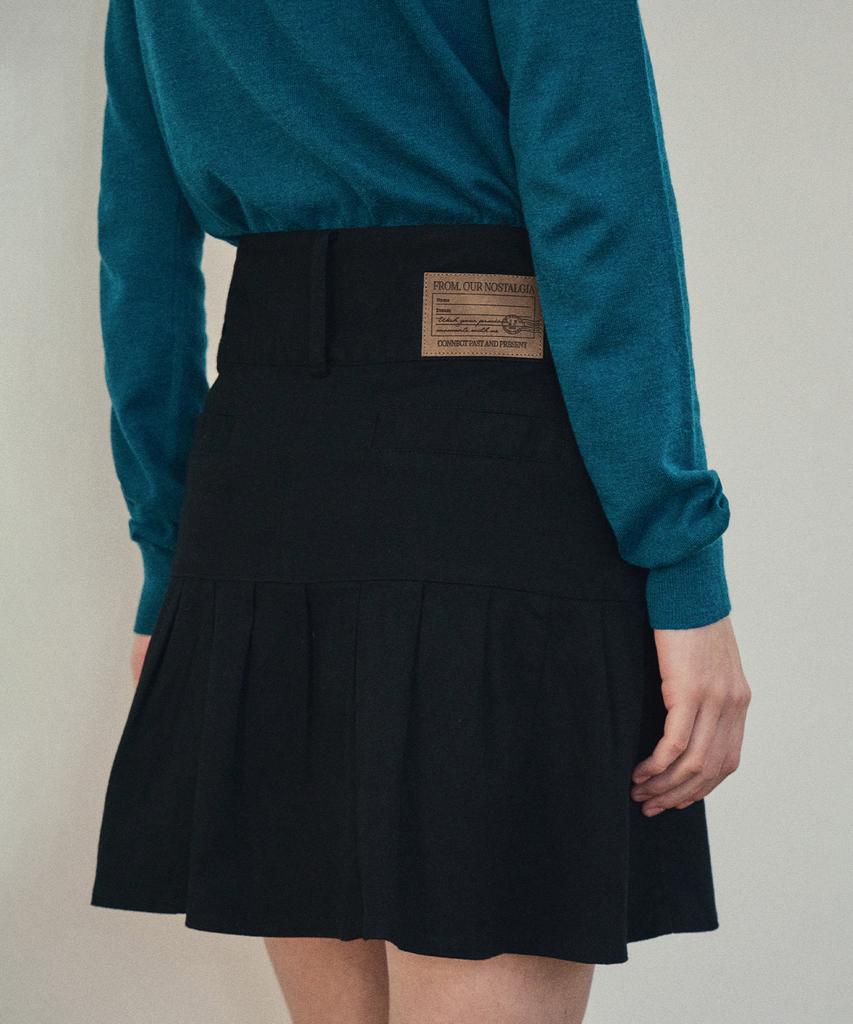 Aueonoseuteljia Twill Cotton Pintuck Skirt_Black(Oc25-Sk01)