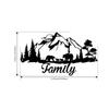 Mountain View Laser-Cut Black Iron Silhouette Wall Decoration