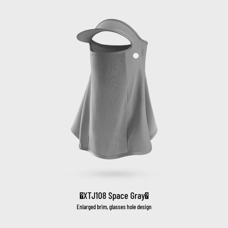 Damen Eis Seide UV-Schutz Gesichtsmaske mit Rouge-Verlauf und Augenwinkelabdeckung - XKZ43