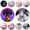Jin Kougasaki Shiki Ichinose Naito Cartoon Brooches Manga Tougen Anki Badges Snap-in Anime Pins Bag Collar Jewelry Accessories