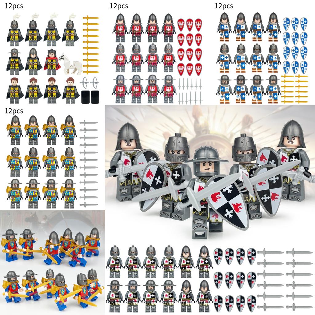 Building Blocks Medieval Knights Military Dragon Soldiers Ancient Castle Figures