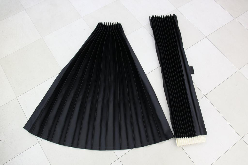 This black medallion truck curtain with pleats is perfect for Its round shape encloses the It blocks out of The pleated design allows for compact