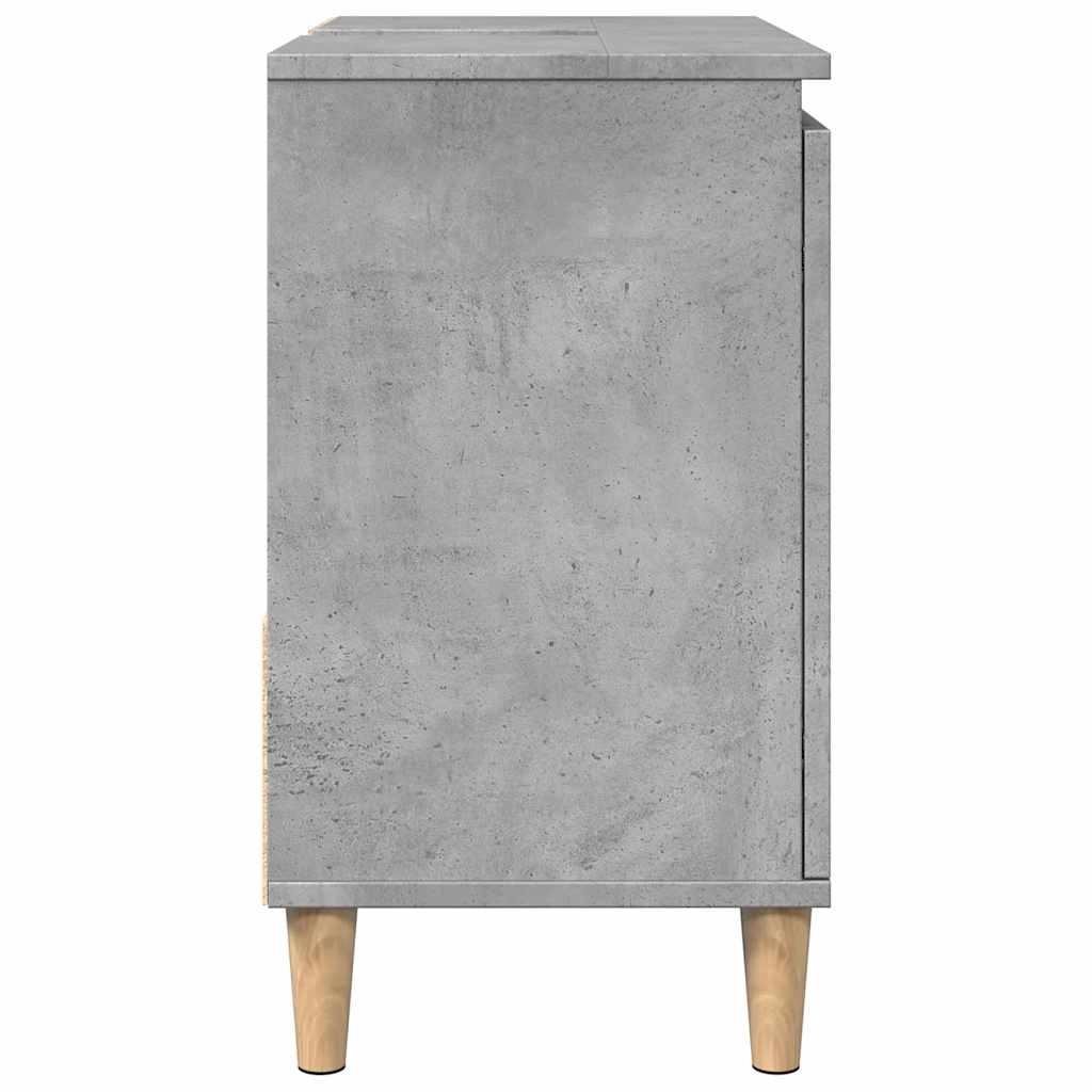 Modern bathroom vanity, storage cabinet under the sink, open storage on the side with door, 65x33x60 cm