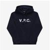 Apesse Cohbn M27908 Tiq Dunkelmarine Ecru Vpc Samt-Logo Standard Grand Common Kapuzenpullover