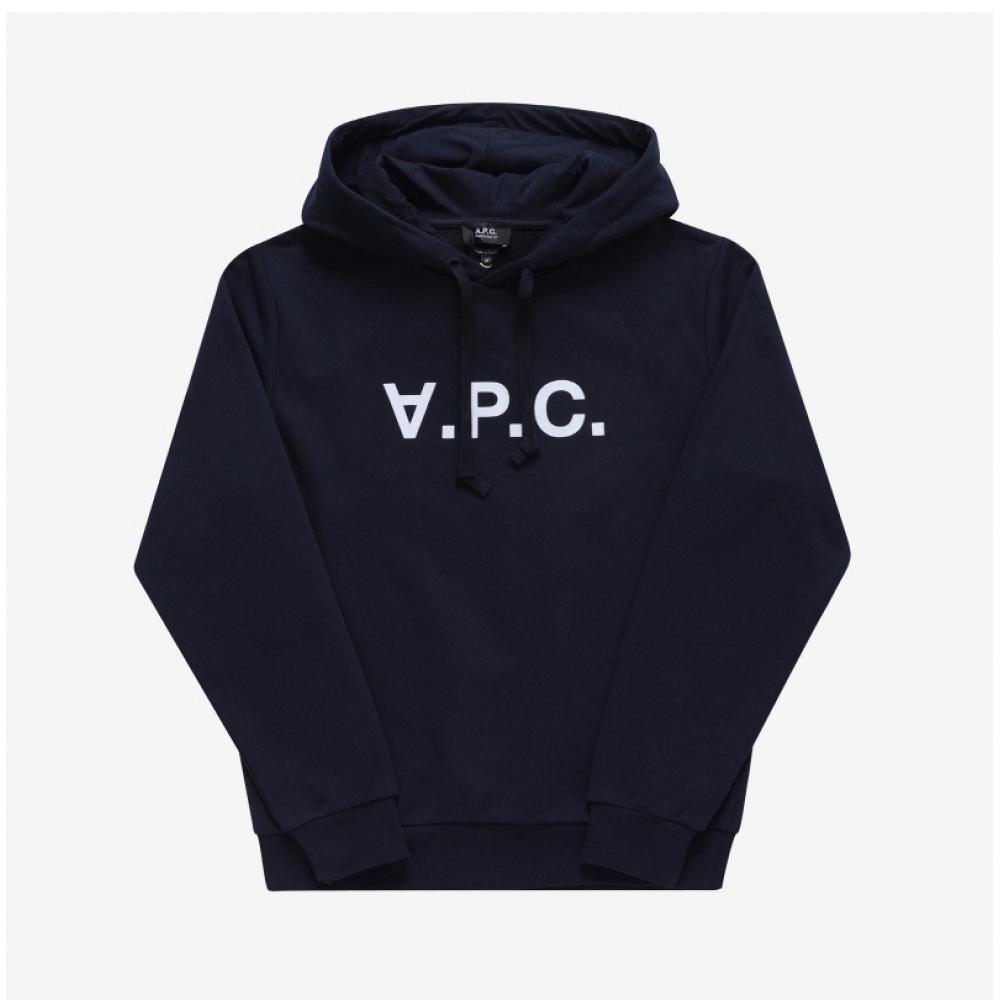 Apesse Cohbn M27908 Tiq Dunkelmarine Ecru Vpc Samt-Logo Standard Grand Common Kapuzenpullover