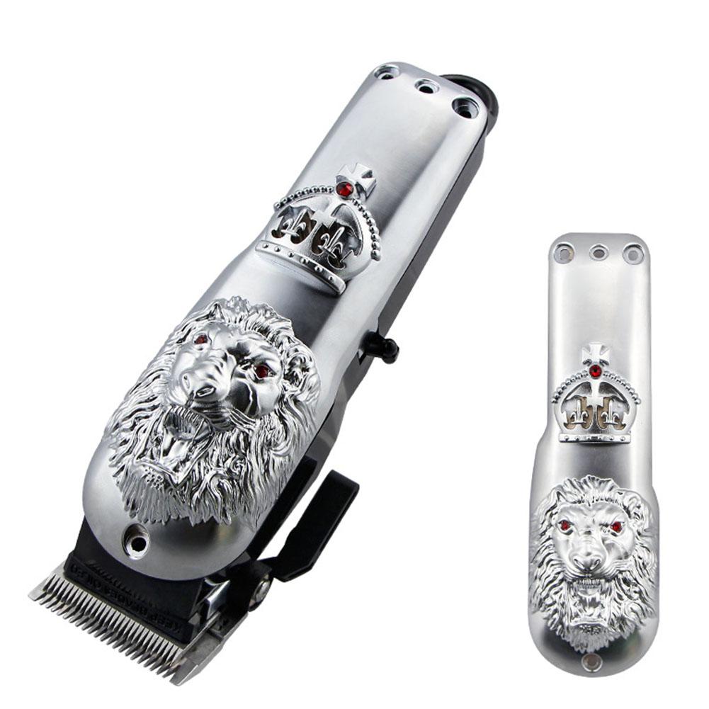 Capa Frontal para Máquina de Cortar Cabelo Profissional Cortador de Cabelo Elétrico Aparador Carcaça Protetora para Cabeça Animal WAHL Prata