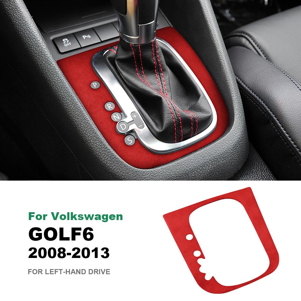 Italy Super Suede Car Gear Shift Panel Cover LHD RHD Sticker for Volkswagen VW Golf 6 GTI R MK6 2008-2013 Trim Auto Accessories