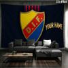 Custom Name,Djurgårdens IF Wall tapestry, aesthetic printed fabric blanket, suitable for bedroom, living room, and home decor.