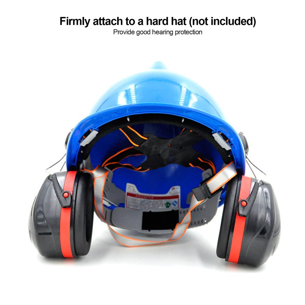 Hard Hat Ear Muffs Noise Reduction Sound Insulation Hearing Protection Helmet Attachable Earmuff