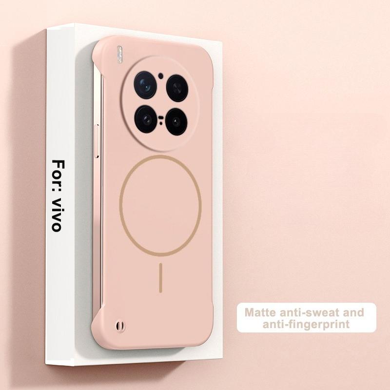 For Magsafe Frameless Case For VIVO X300 Pro Ultra Thin Hard PC Frosted Wireless Charging Shockproof Back Cover for VIVO X300Pro