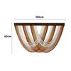 Striped Textile Wall Tapestry with Wood Top Bar Easy to Hang for Reading Corner