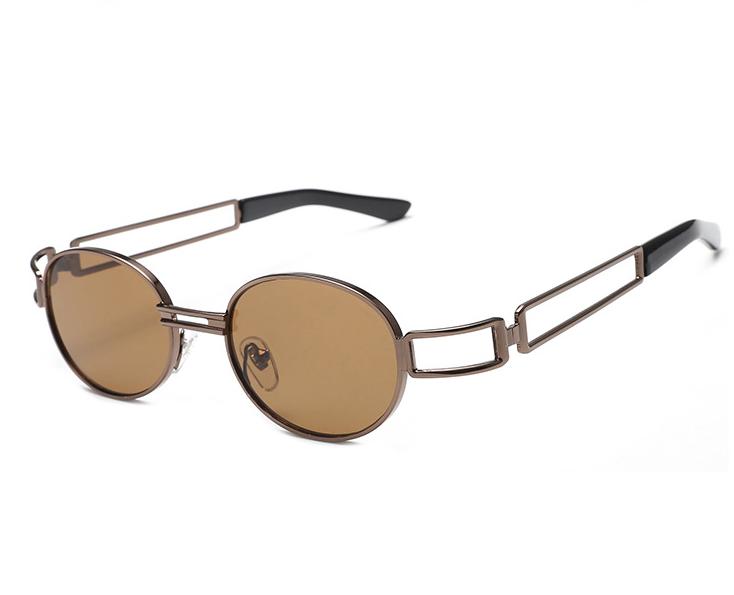 Vintage Oval Sunglasses for Men UV400 Protection Outdoor Driving Mountaineering Sun Glasses Retro Style