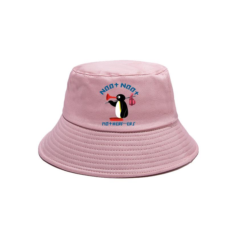 Noot Noot Pingu Cappelli Panama Nuovi Cotone da Esterno Cappello a Secchiello Pingu Arrabbiato Estivo Fresco Cappelli da Sole Bob Cappello Pinguino