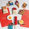 3D Food Refrigerator Sticker Simulated Food Magnetic Stickers Resin Fried Egg Refrigerator Magnet