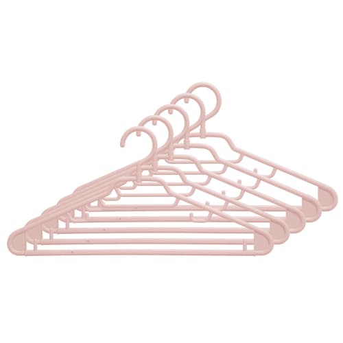 Sawafuji Clothing Hanger, Set of 5, Pink, Made In Japan, CH-05, 42.7 X 21 X 1 Cm