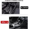 Car Accessories Fit for Honda Civic 10th Gen 2016 2017 2018 2019 2020 2021 Interior Side Gear Shift Panel Strips Cover Trim Decals (Carbon Fiber