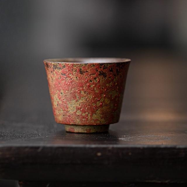 Manshanhong horseshoe cup retro ceramic teacup tea tasting cup household personal tea small cup kung fu tea set single cup