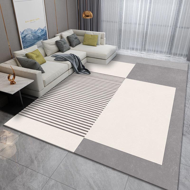 Moderner roter Schlafzimmer- und Wohnzimmerteppich: Stilvolle Bodenmatte für Sofa, Couchtisch oder Bettseite