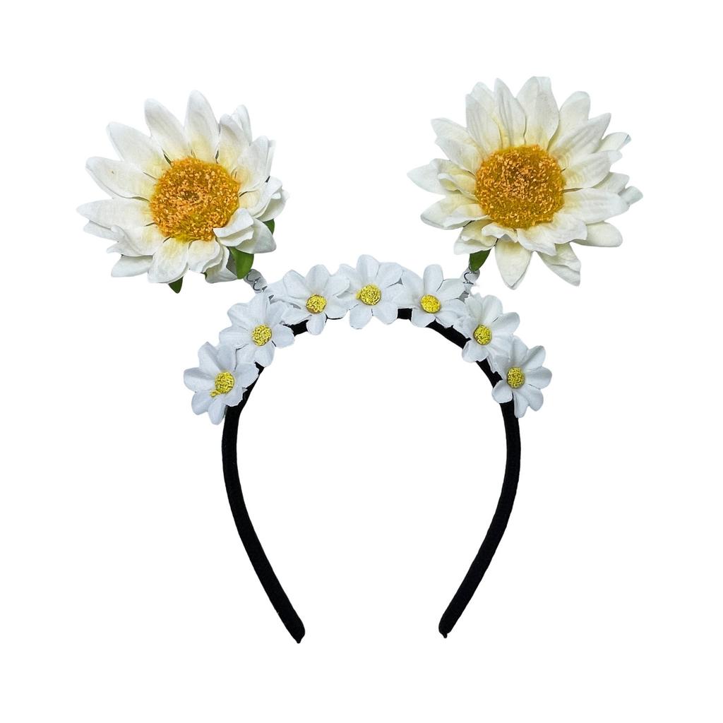 Simulierter Sonnenblumen-Frühlings-Haarreif Themenpark Hochzeitsfeier Niedliche Sonnenblumen-Kopfbedeckung