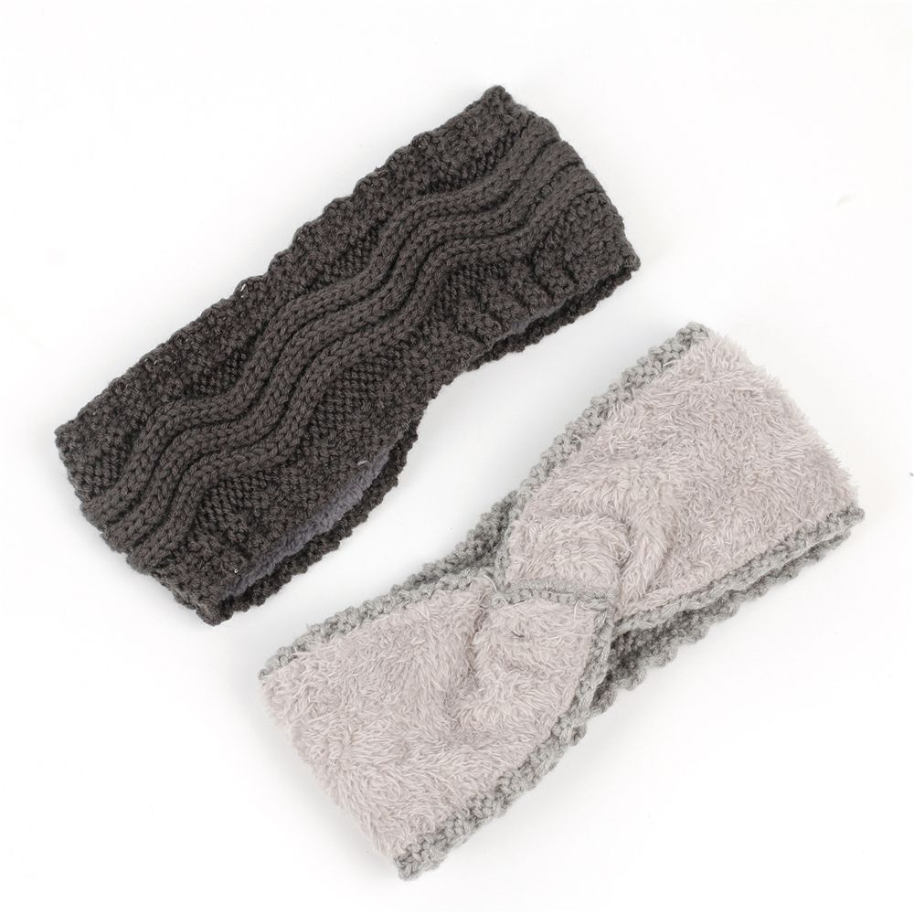 Winter Soft Knotted Stretch Turban Knitted Headbands for Women Hair Bands Ear Warmer