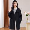 Women's Merino Wool Lapel Mid-Length Coat