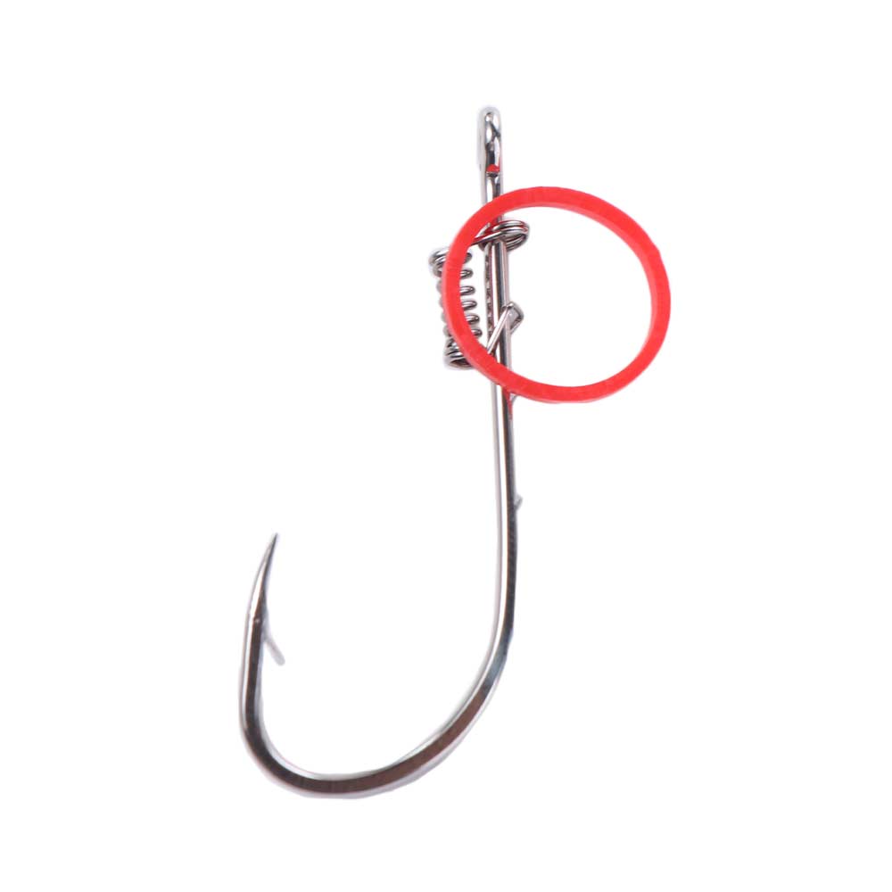 Single Hook Fishing Fixed Hooks Hanging Spring Barbed Fishhook Catfish Bass