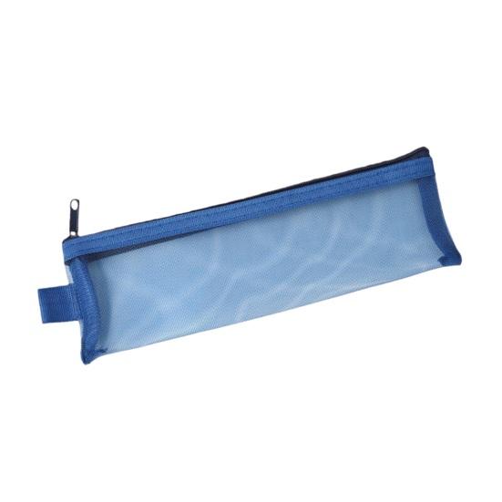 2PCS Pencil Case Opening Transparent Organizer Lightweight with Zipper Large Mesh Fabric Storage