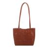 High-looking, Fashionable And Western-style Woven Vegetable Basket, Hollow Bag, Shoulder Tote Bag, Personalized Trendy Large-capacity Armpit Bag