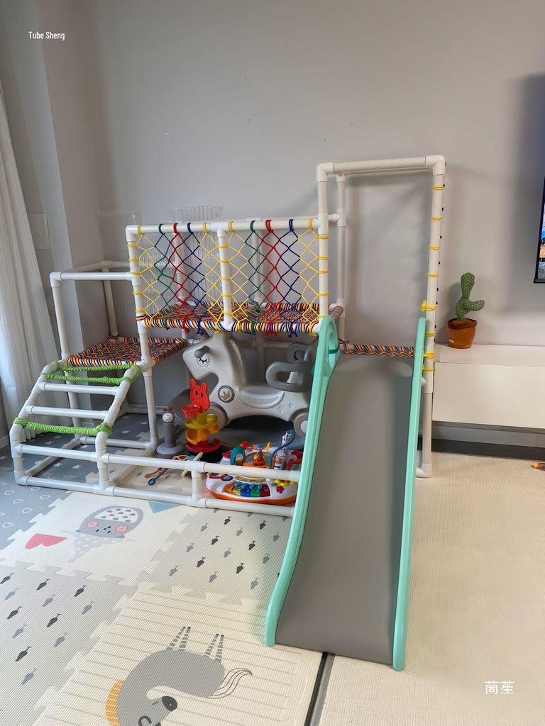 DIY Indoor Climbing and Crawling Frame Kit for Infants and Children with PPR Water Pipe and PVC Fittings