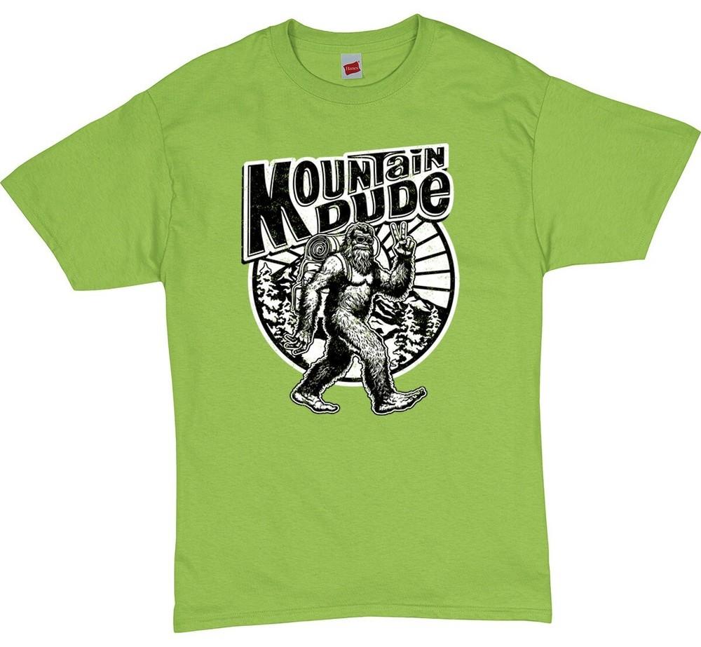 Funny Mens T-shirt Sasquatch Bigfoot Mountain Dude Mens Graphic Tee Dad Gifts Unisex T-Shirt XL