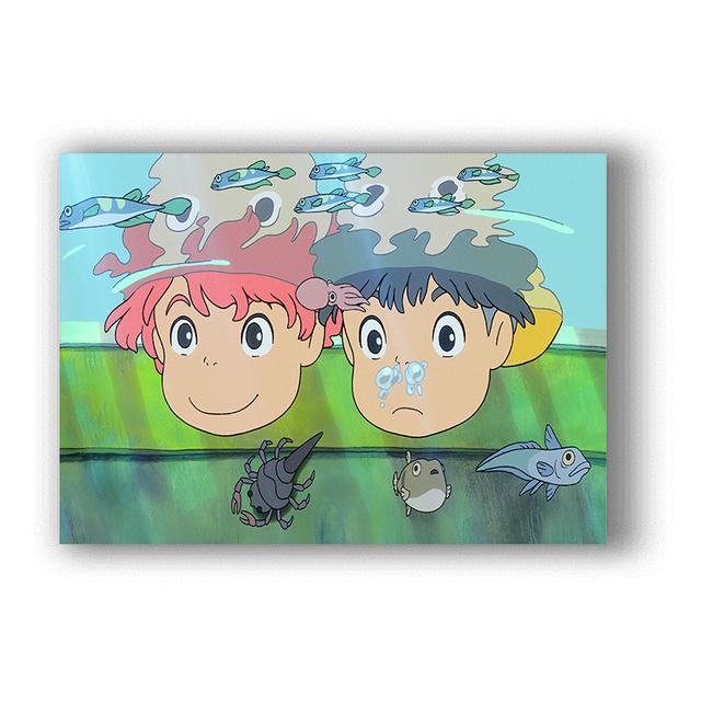 Klasický kreslený film Japonské anime Ponyo na útesu Malba na plátně do obývacího pokoje Dekorace dětského pokoje Domácí dekorace Bez rámu