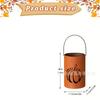 Rusty Metal Pumpkin Lantern Holder with Cutout Design for Candle Display Halloween Festival Decoration Small Size