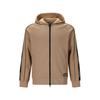 Logo Patch Fleece Hooded Zip-Up Casual Sweatshirt Men Sweatshirt Camel 7M000973-AF10377-U6171