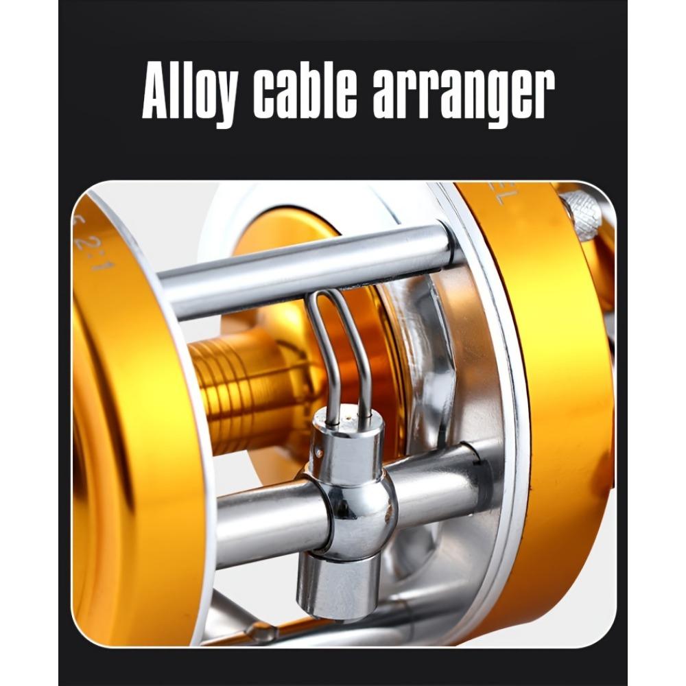 Stainless Steel Baitcasting Reel - Ambidextrous, Full Metal Construction with Centrifugal Brake System for Sea & Boat Fishing