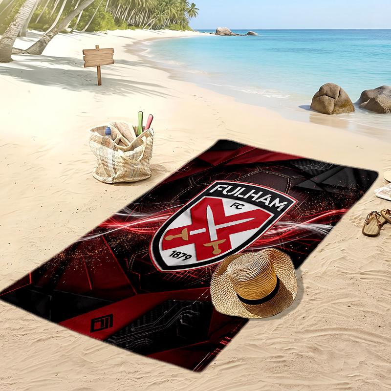 Fulham Football Print Beach Towel, Large Soft Quick Dry Towel for Beach Camping Swimming