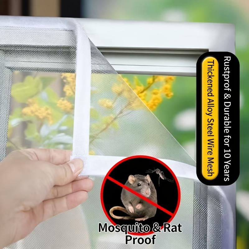 White-edged black-net self-adhesive mosquito repellent net, reusable, invisible installation, insect-proof window screen