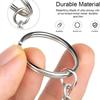 Silver Plated Metal Blank Keyring Keychain Split Ring Keyfob Key Holder Rings Women Men DIY Key Chains Key Ring Accessories