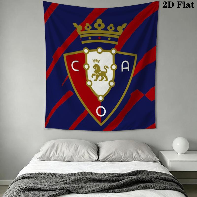 CA Osasuna Wall Tapestry Aesthetic Wall Hanging Printed Fabric Blanket Decorative Tapestries for Bedroom Living Room Home Decor