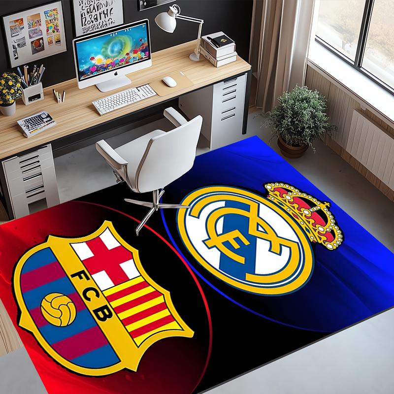 Tappeto con Fantasia Squadra di Calcio, Tappetino Interno/Esterno, per Picnic, Sala Giochi, Camera da Letto, Ufficio, Soggiorno, Tappeto Decorazione Casa, Regalo di Compleanno