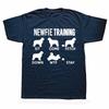 Lustiges Newfie Training Neufundländer Hundetricks T-Shirts Herren Damenmode Lässiges T-Shirt 100% Baumwolle Lockeres Oversize T-Shirt