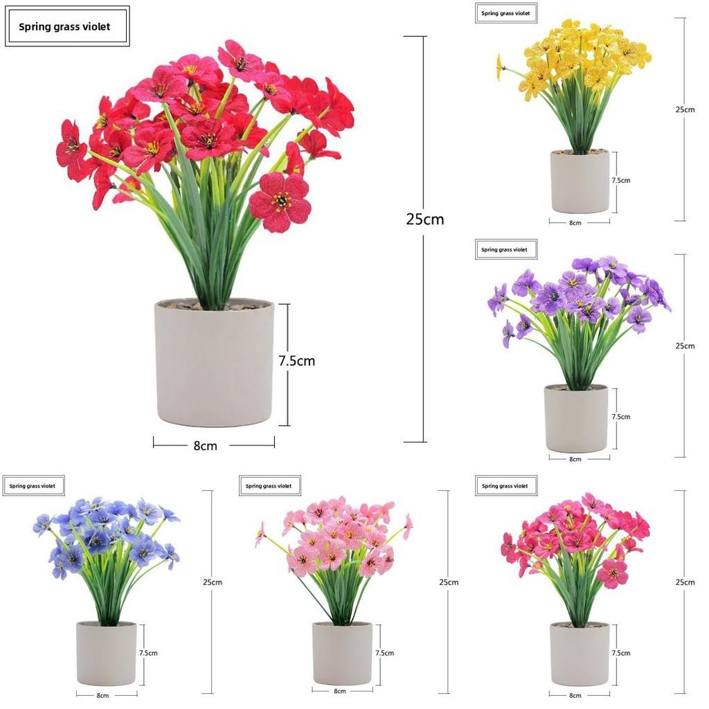 Artificial Flower Matthiola Incana Silk Screen Print For Home Garden Decor With Plastic Material