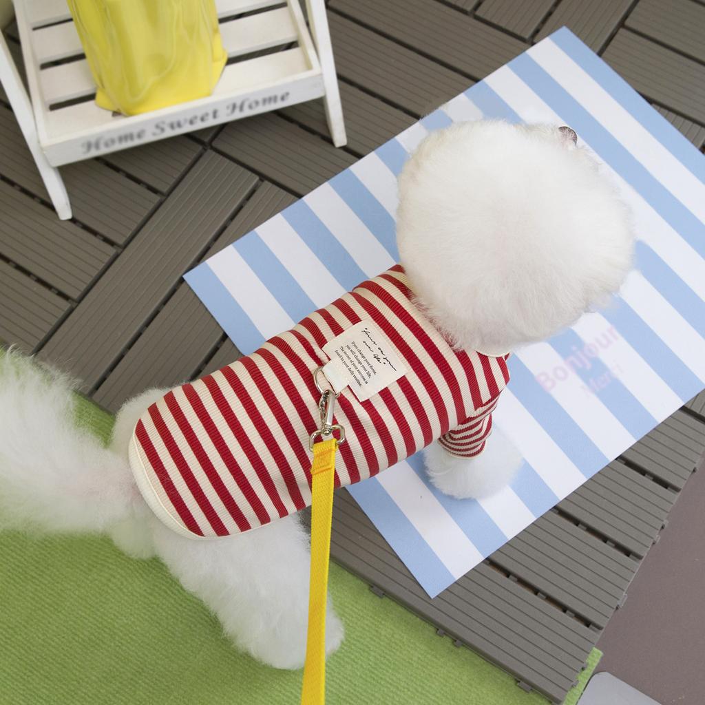 Winter Warm Black Striped Dog Bottoming Shirt Soft Adorable Pet Vest for Maltese Small Breed Dogs Puppy Clothes Pet Clothe Stuff