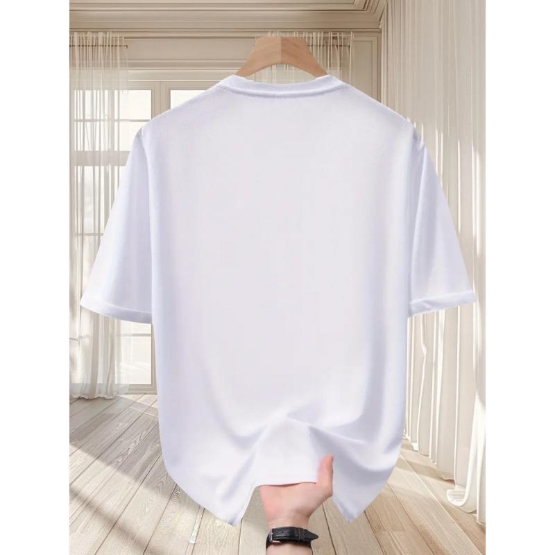 European Sizes New Print Trendy Casual Short-Sleeve T-Shirt, Versatile And Comfortable Top for Men, Suitable for Outdoor Activities