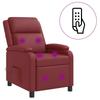 Massage Recliner Chair Wine Red Artificial Leather