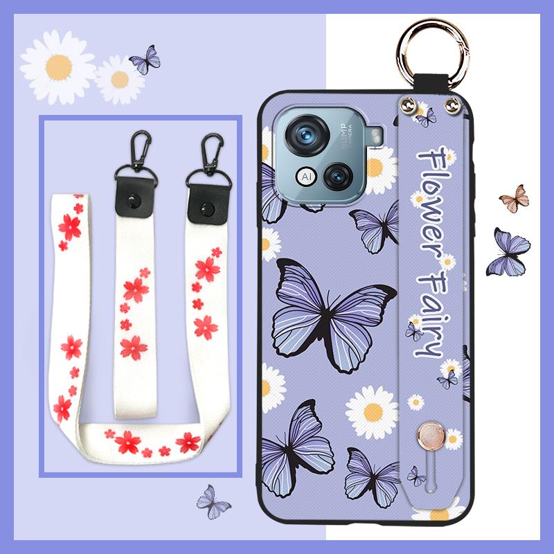 Soft case Wrist Strap Phone Case For Blackview Oscal C80 Shockproof Anti-dust Oil Painting Wristband Durable Kickstand