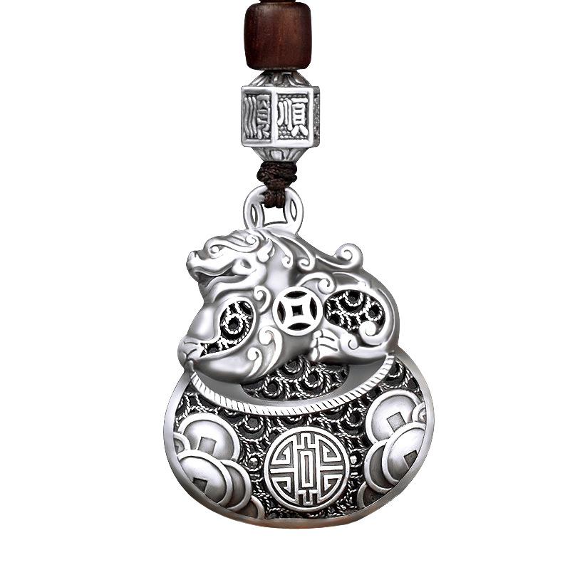 

JMXD-Мужской персонализированный и креативный высококачественный брелок для ключей от машины, сплетенный вручную - брелок-подвеска Lucky Pixiu Lucky Bag